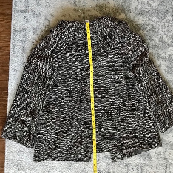 Ann Taylor Cropped Wool Tweed Brown Jacket Size 2P - Picture 8 of 11